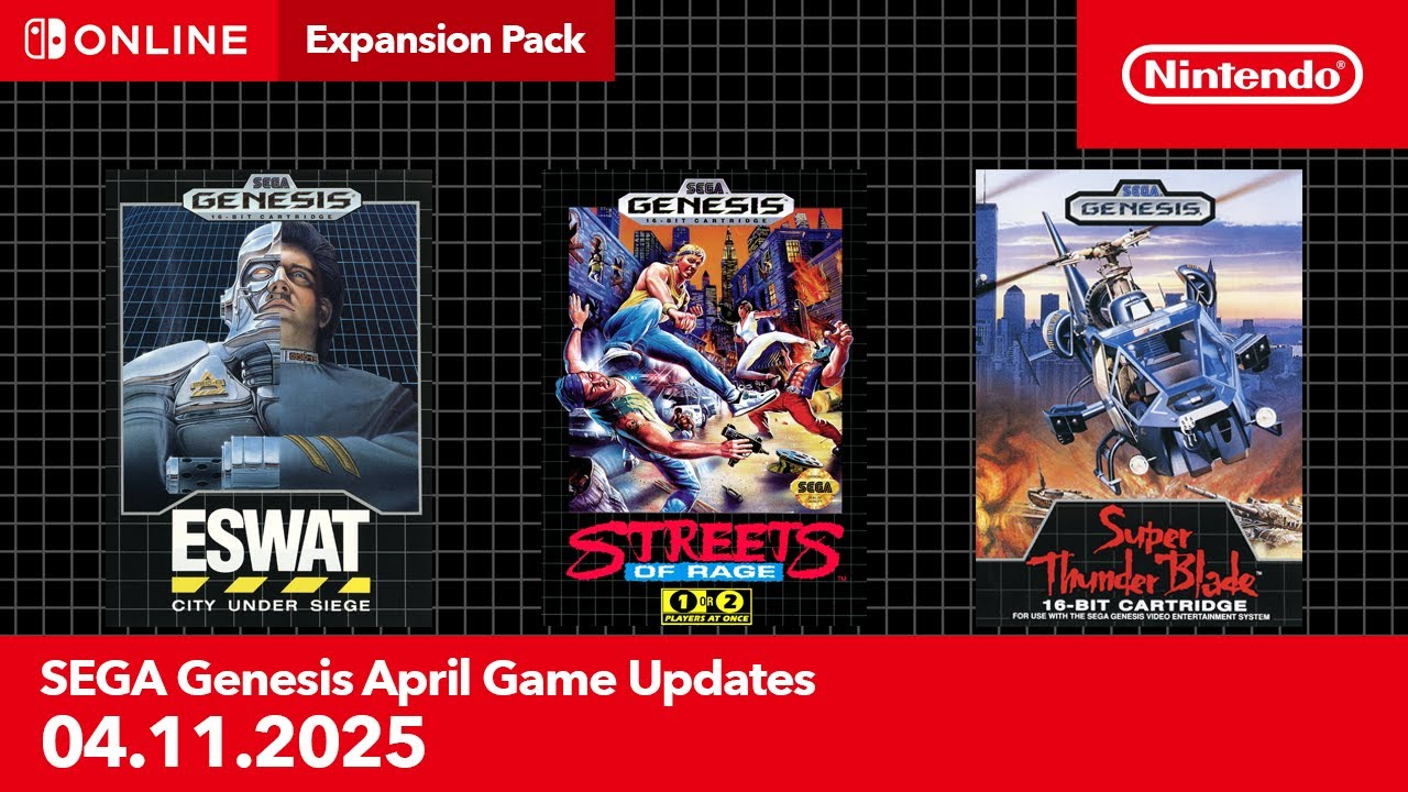 在Nintendo Switch在線添加了三個SEGA Genesis遊戲