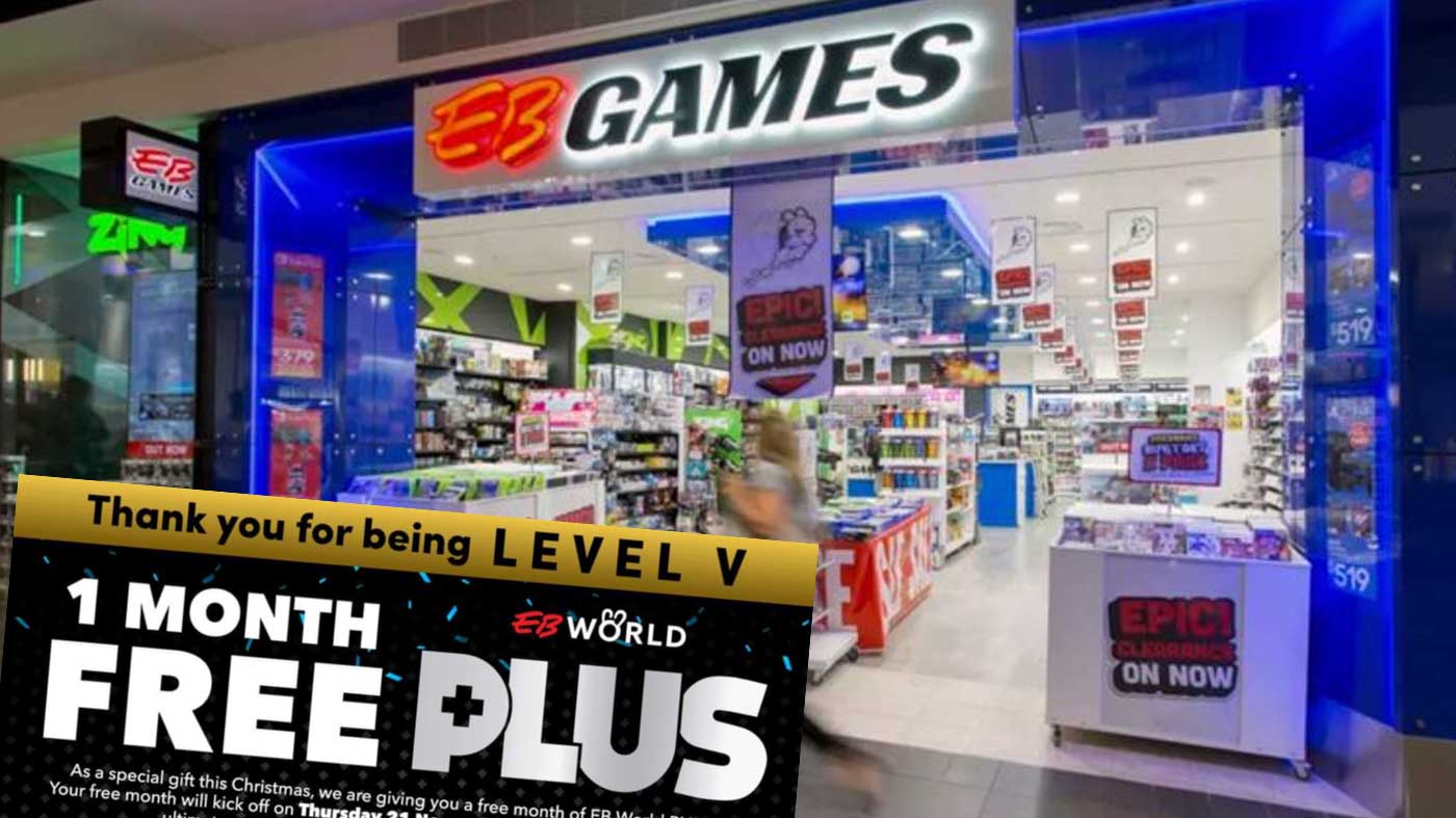 EB Games 向 5 級會員免費提供一個月的 EB World Plus