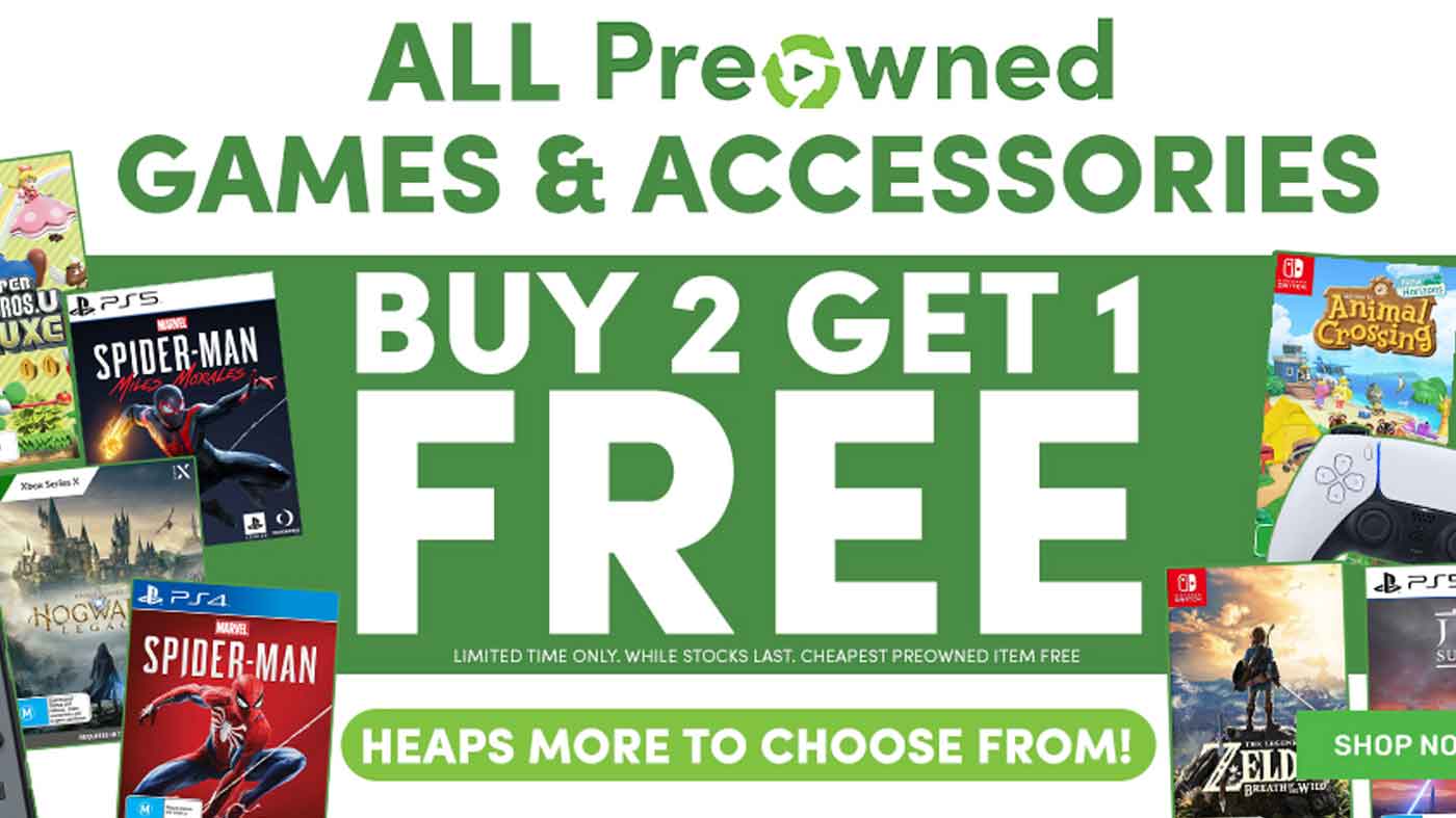 EB Games在所有二手游戲和配件上都免費獲得2個免費