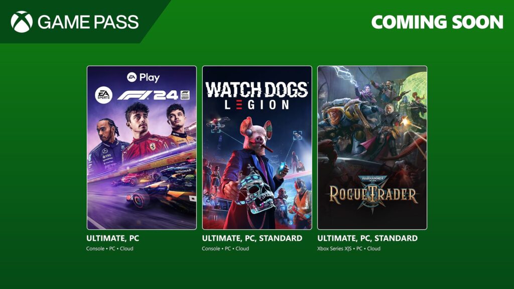 Xbox Game Pass添加了看門狗：軍團，宣告的等等