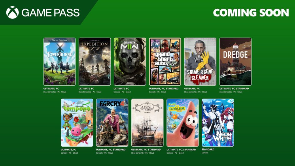 Xbox Game Pass添加了Clair Subbur，Neon White等